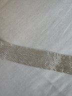 Metallic Bugle Bead & Sequin Ribbed Border Trim