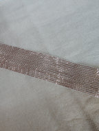 Metallic Bugle Bead & Sequin Ribbed Border Trim