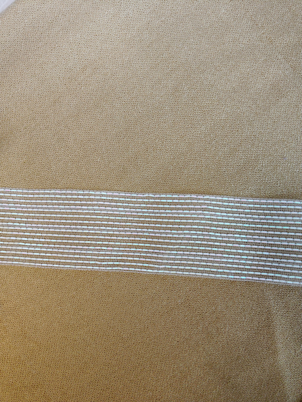 Metallic Bugle Bead & Sequin Ribbed Border Trim