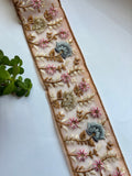Floral Embroidered Net Lace Trim