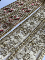 Sequinned and Embroidered Lace Borders