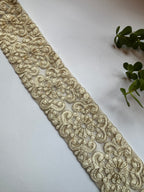 Embroidered Floral Net Lace Border Trim