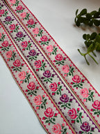 Floral Embroidered Ribbon Trim
