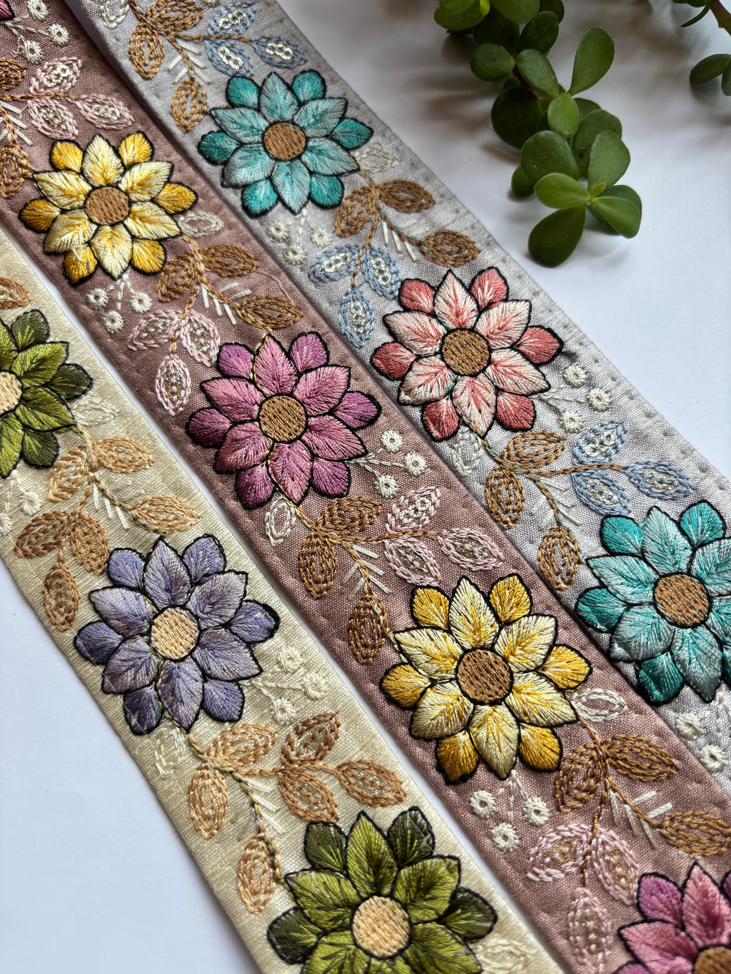 Multicolored Sunflower & Leaf Design