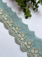 Intricate Scalloped Floral Embroidery Trim