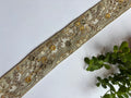Vintage Zardozi Floral Trim with Gold Sequins