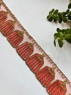 Ornate Cage-Motif Zari Lace