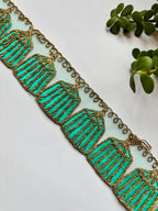 Ornate Cage-Motif Zari Lace
