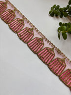 Ornate Cage-Motif Zari Lace