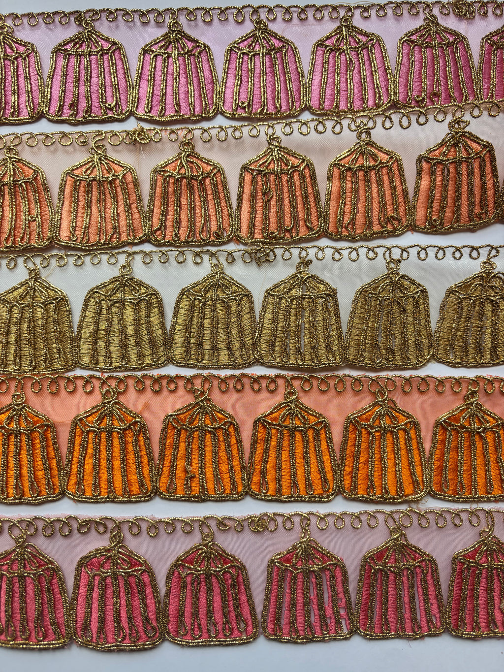 Ornate Cage-Motif Zari Lace