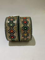 Multi-Color Floral Sequin Trim with Zari Embroidery