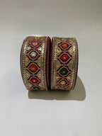 Multi-Color Floral Sequin Trim with Zari Embroidery