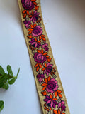 Embroidered Floral Trim
