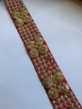 Traditional Zardozi & Pearl Floral Lace Trim