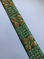 Traditional Zardozi & Pearl Floral Lace Trim