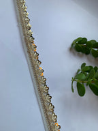 Scalloped Sequin Zari Lace Trim Collection