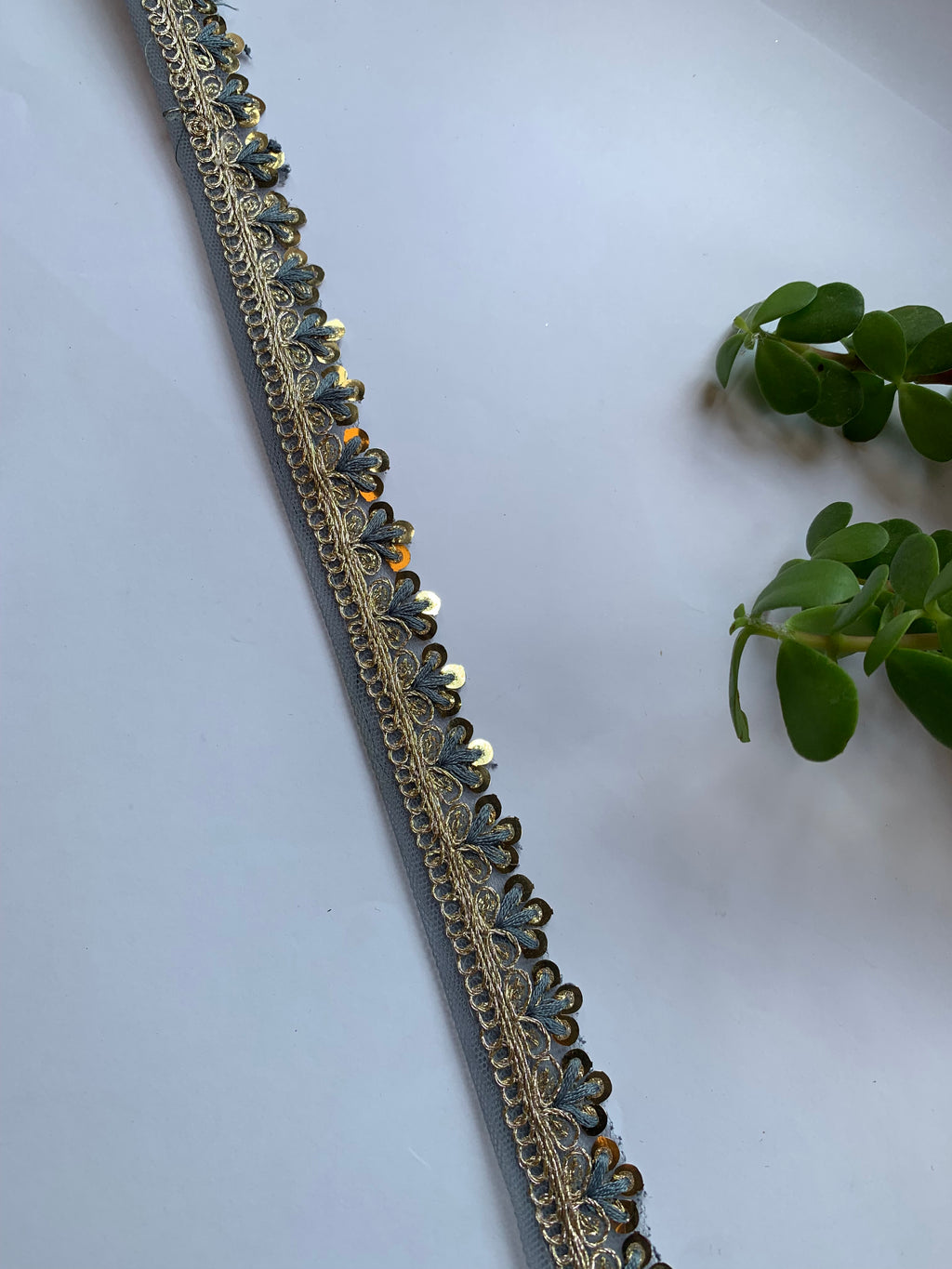 Scalloped Sequin Zari Lace Trim Collection