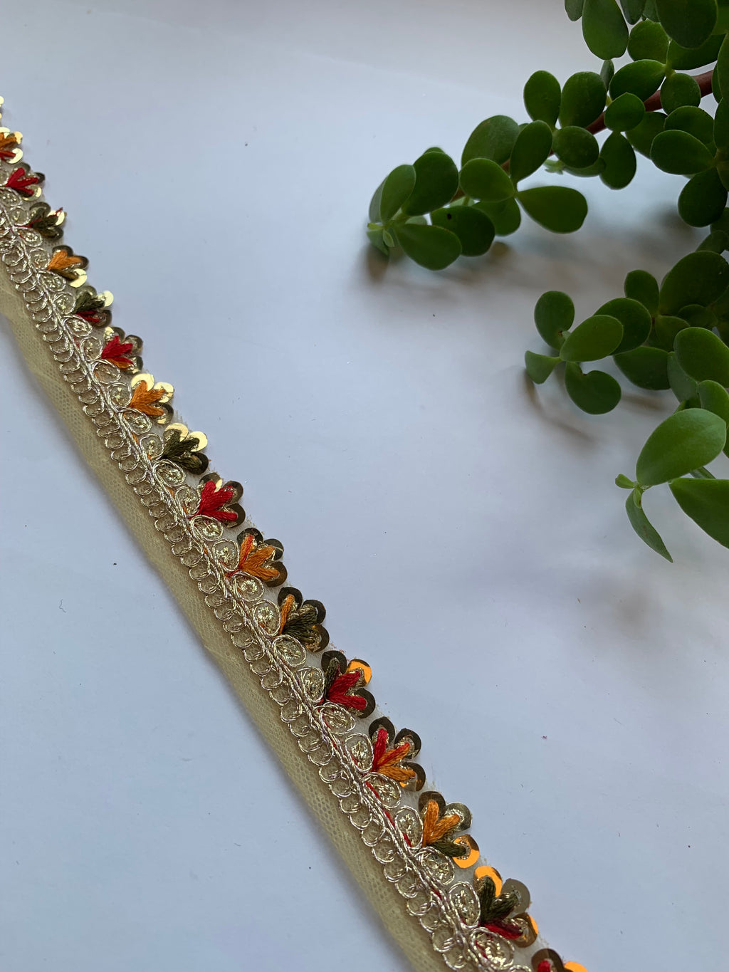 Scalloped Sequin Zari Lace Trim Collection