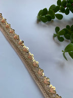 Scalloped Sequin Zari Lace Trim Collection