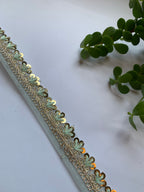 Scalloped Sequin Zari Lace Trim Collection