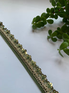 Scalloped Sequin Zari Lace Trim Collection