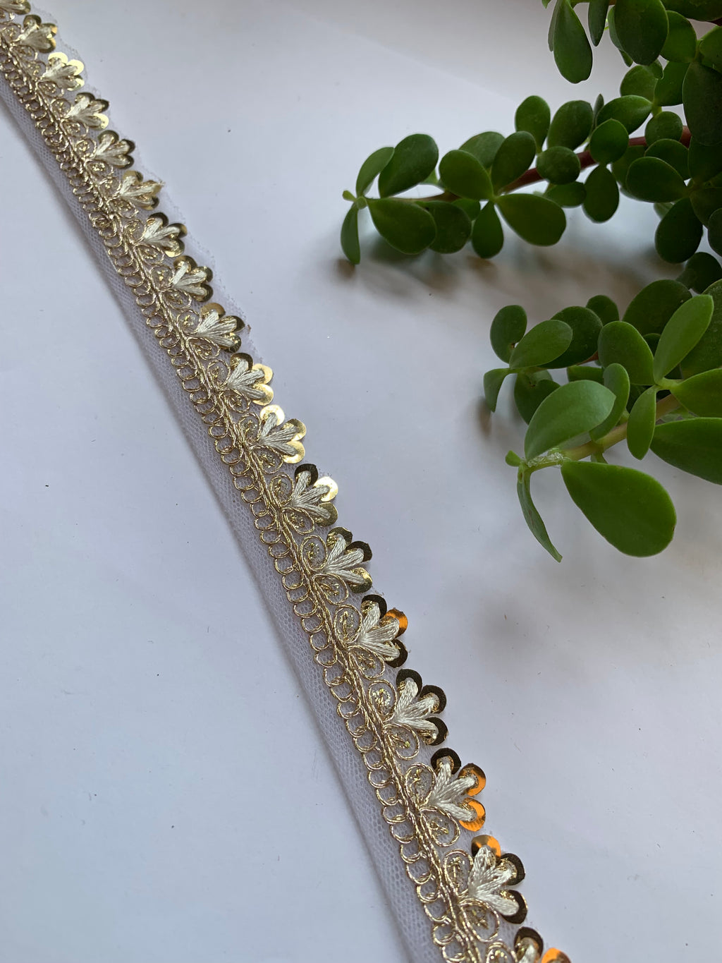 Scalloped Sequin Zari Lace Trim Collection