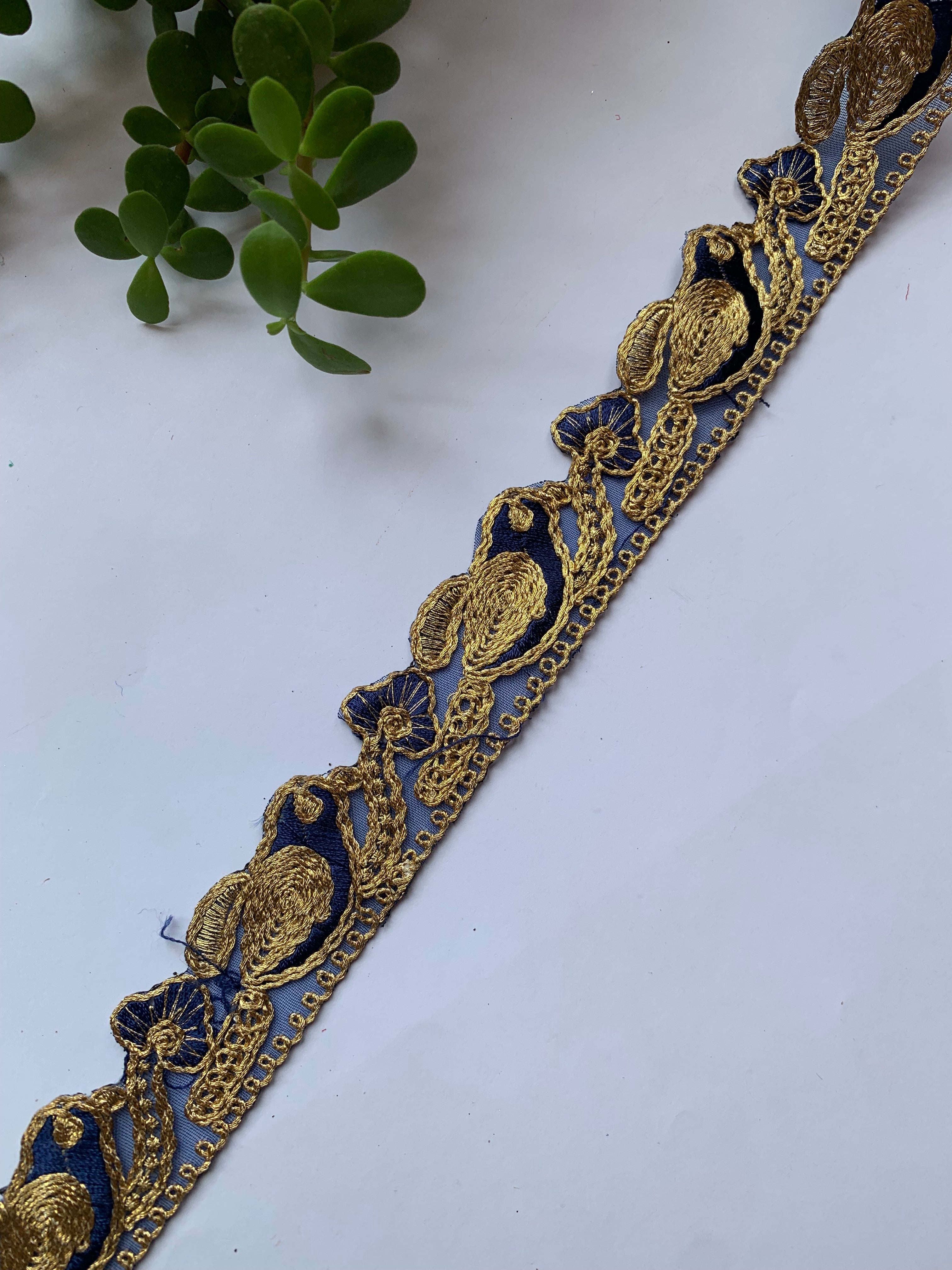 Traditional Metallic Zari & Gota Work Embroidery Trim