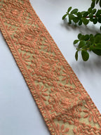 Premium Geometric Diamond & Floral Embroidered Cotton Lace Trim
