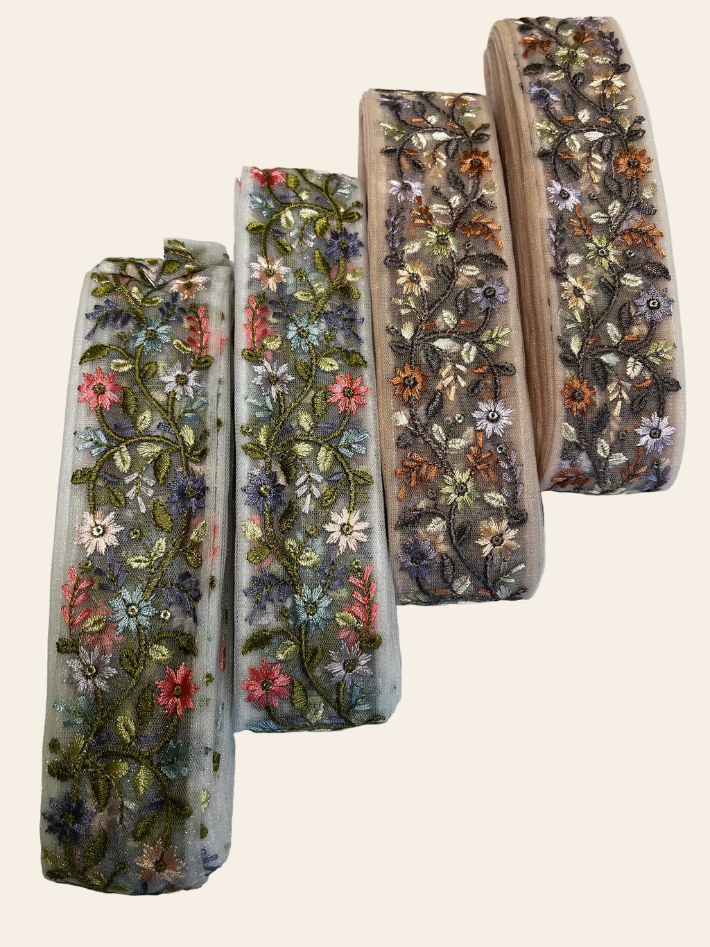 Summer Meadow Floral Embroidered Border