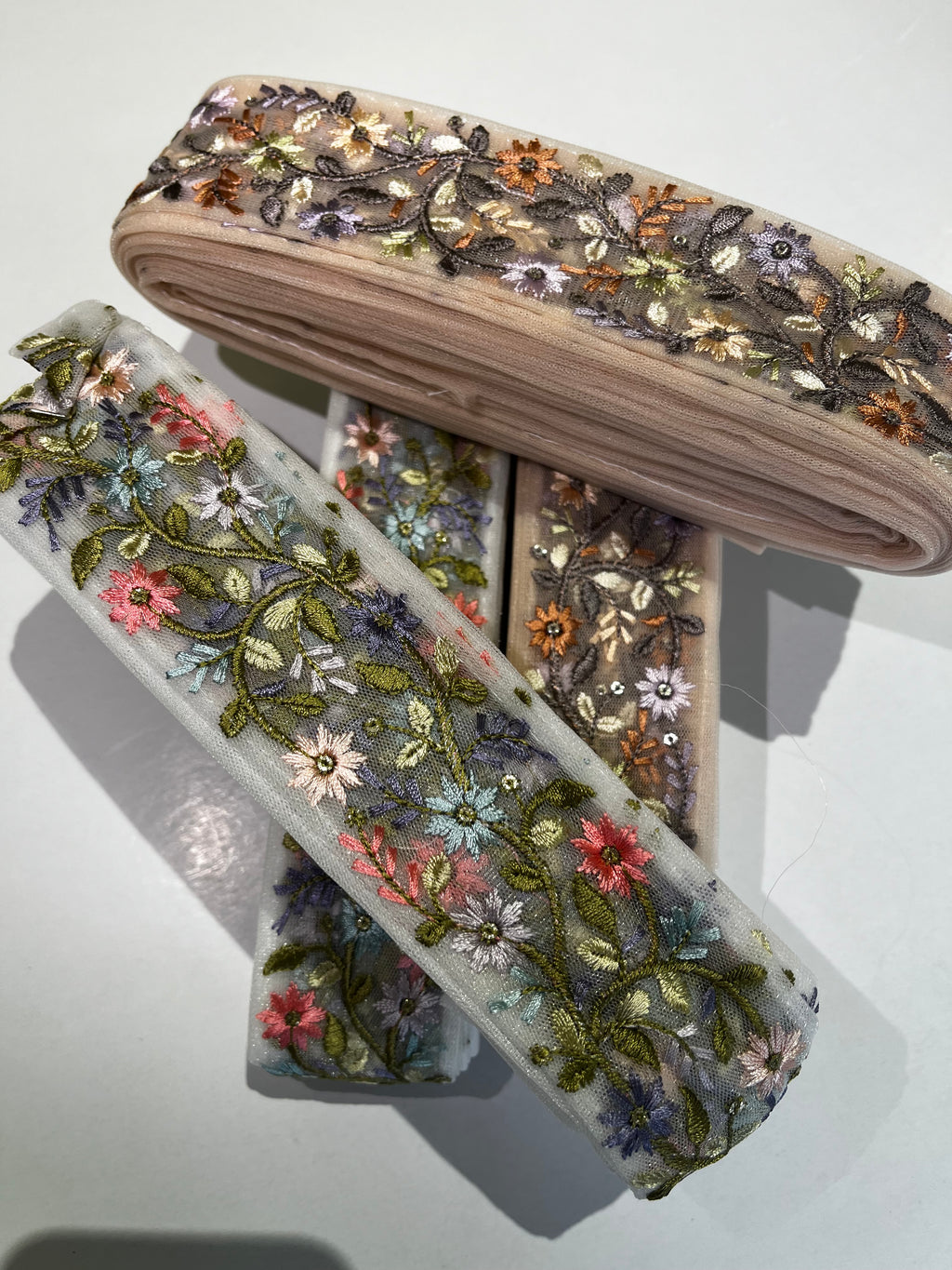 Summer Meadow Floral Embroidered Border