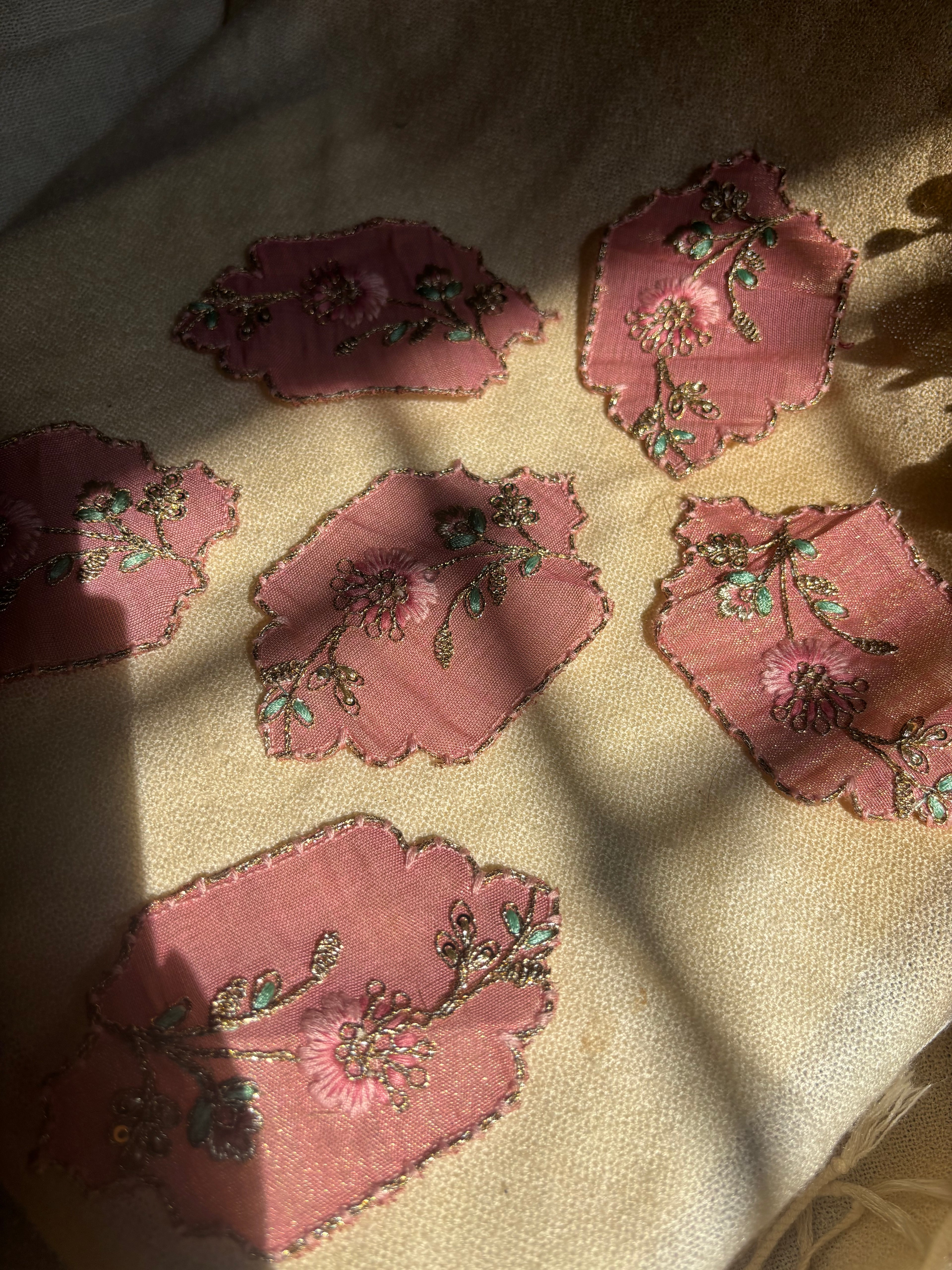 Decorative Floral Fabric Appliqués