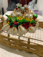 Handcrafted Ethnic Decorative Tassel with Wooden Birds, Cowrie Shells & Beads