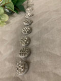 Silver Weave Texture Buttons