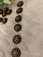 Wooden & Pearl Rosette Buttons