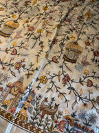 Hand-Embroidered Parsi Gara Silk