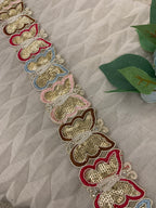 Premium Zari Bordered Silk Tassel Fringe Lace Trim (Copy)