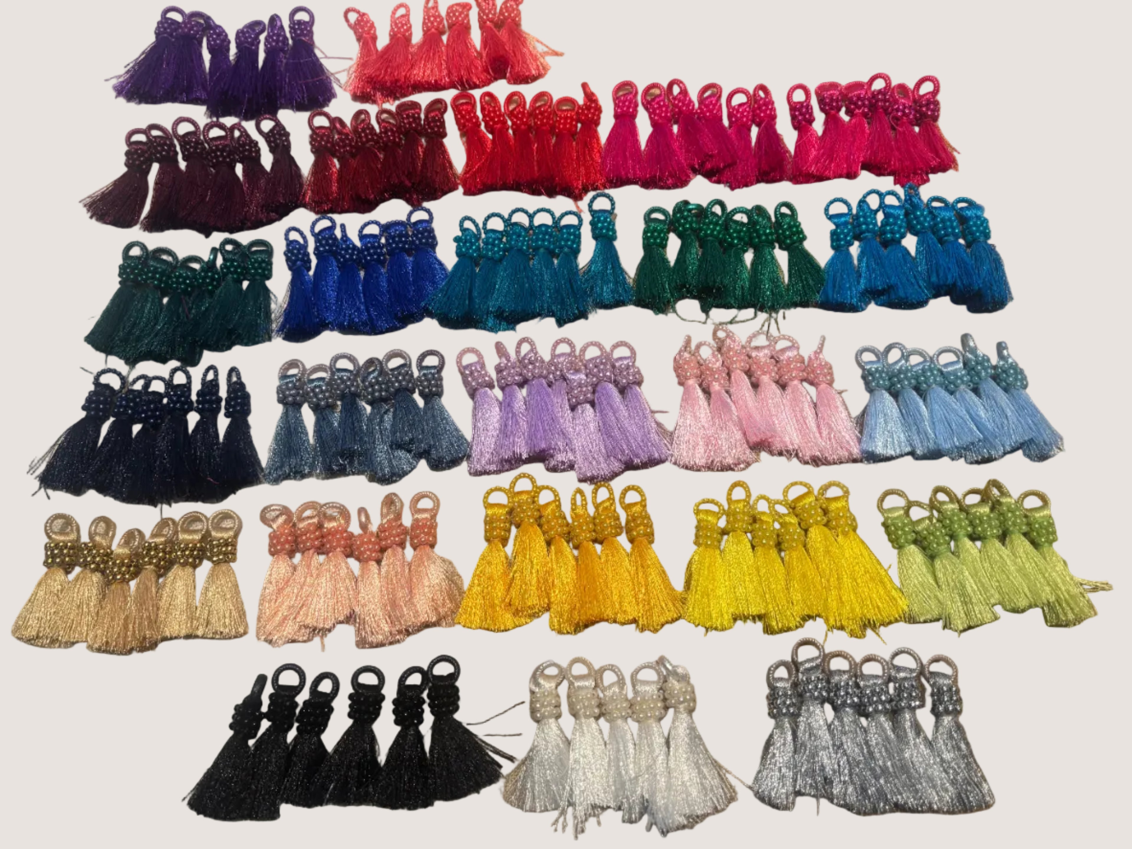 Satin Bead Tassel Trim