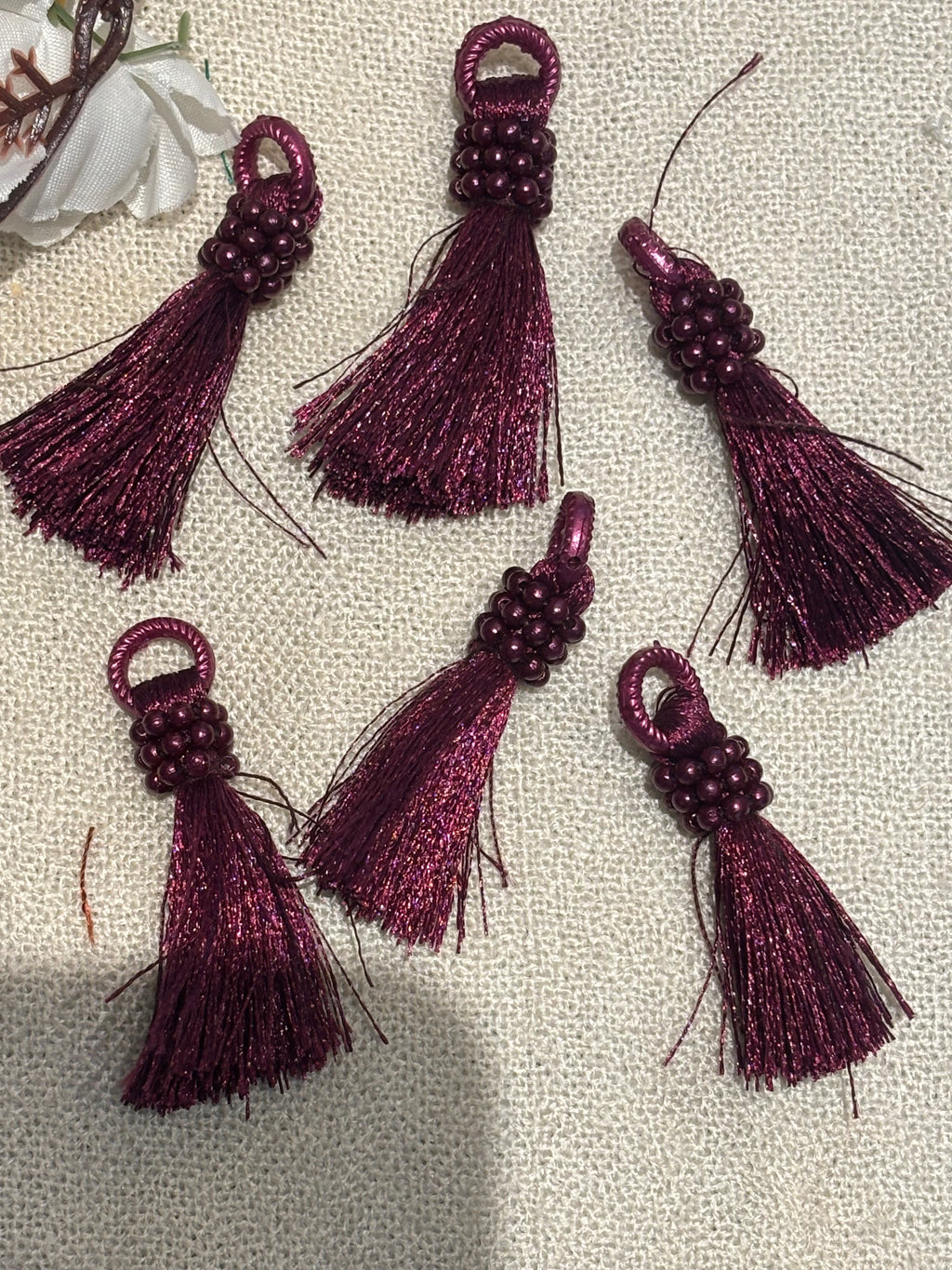 Satin Bead Tassel Trim