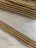 Golden Pearl Stripe Lace Patti