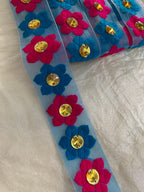 Floral Sequin Border Lace