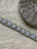 Circular Cutwork Zari Embroidered Border