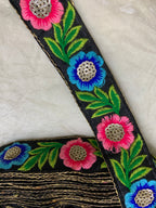 Boho Mirror-Effect Embroidered Border