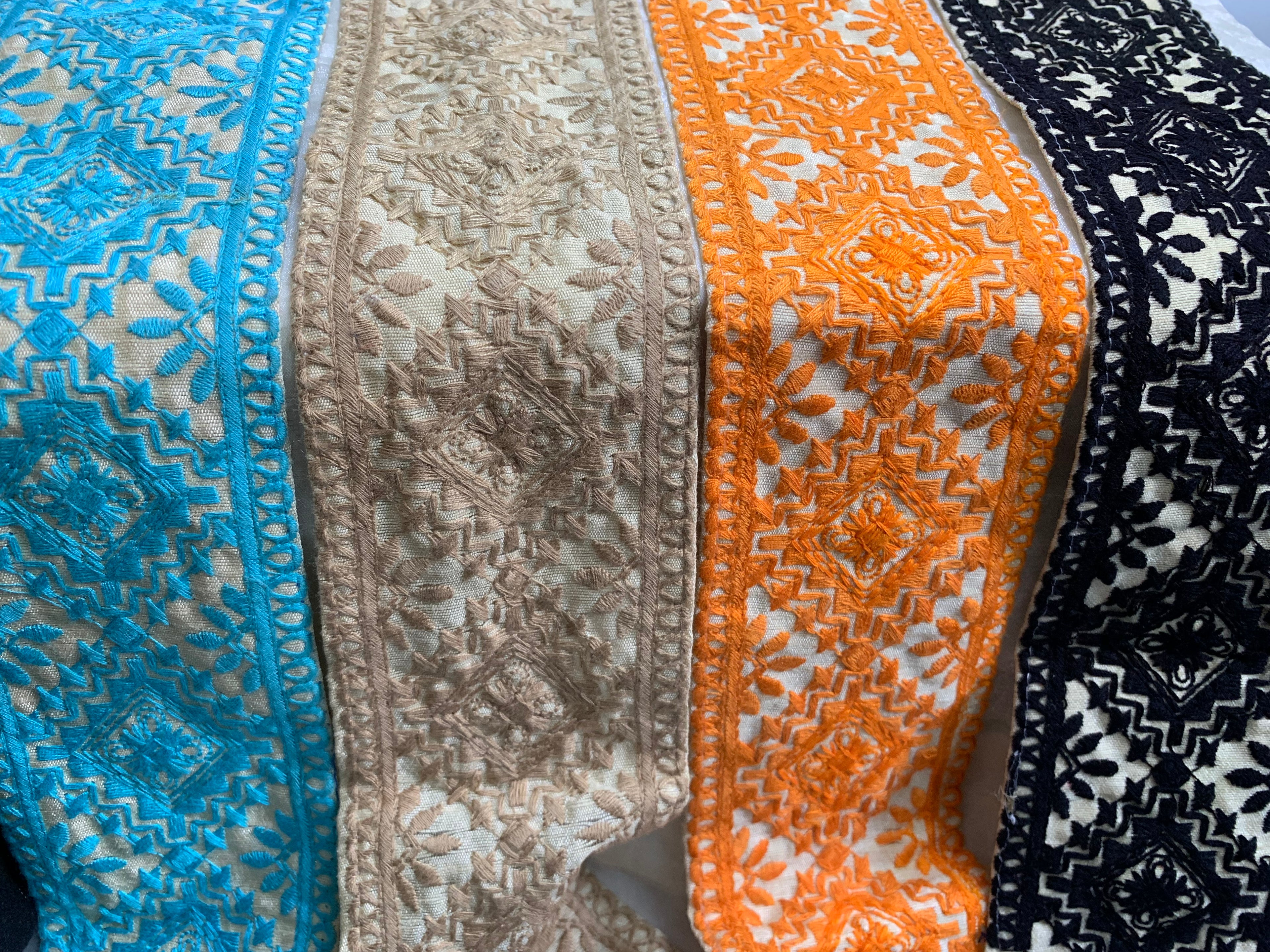 Geometric Jaal Thread Embroidery Lace