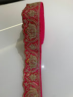 Premium Embroidered Scalloped Zari Lace Trim