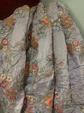 Metallic Threads Embroidery Fabric