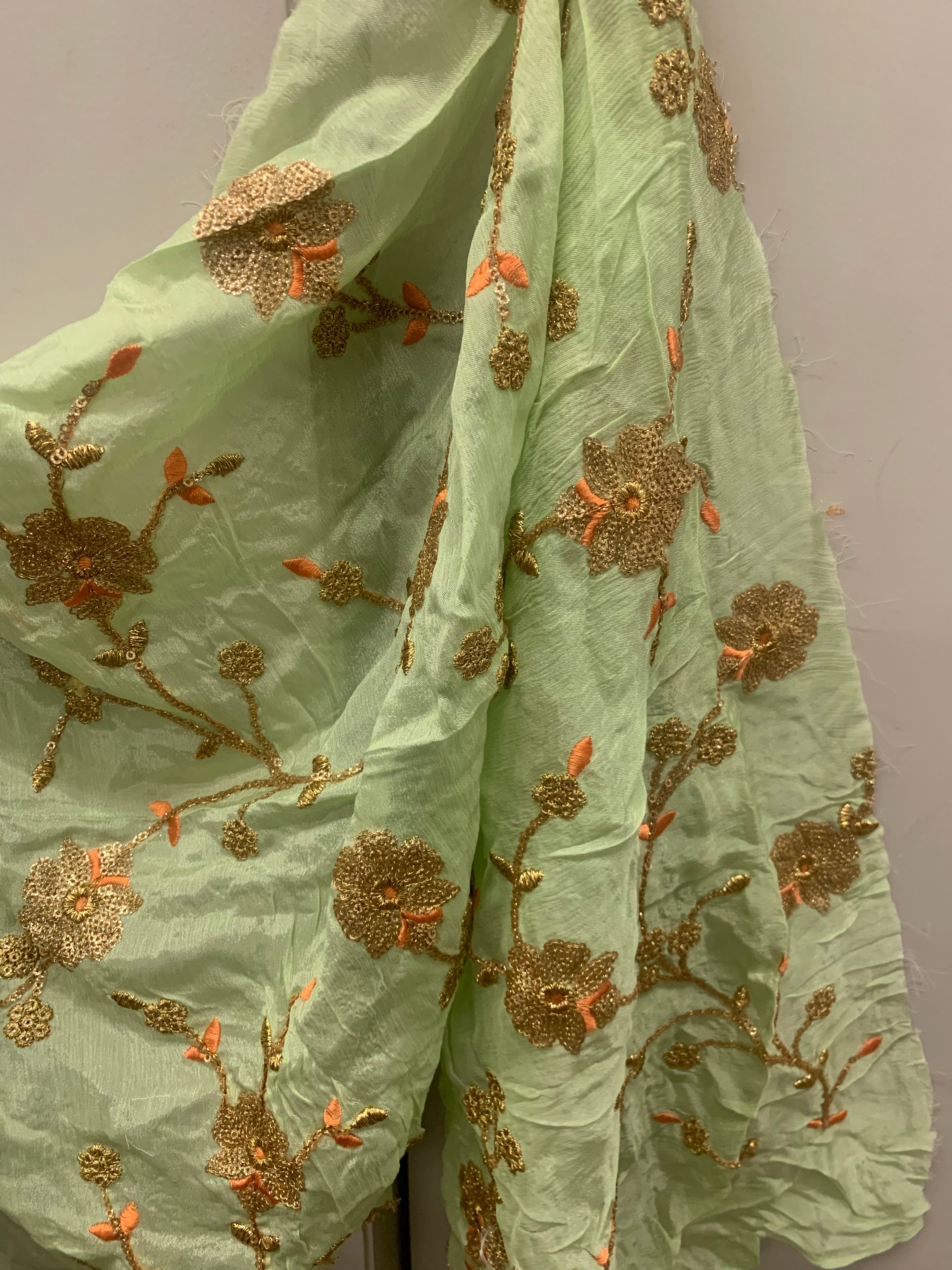 Multi-Color Thread Work , Sequin Embroidery FABRIC