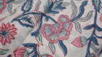 Blush Vine on White Floral Cotton