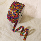 Rainbow Chevron Silk Thread & Gold Zari Gota Trim