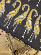 Flamingo Hand Block Print Cotton Fabric