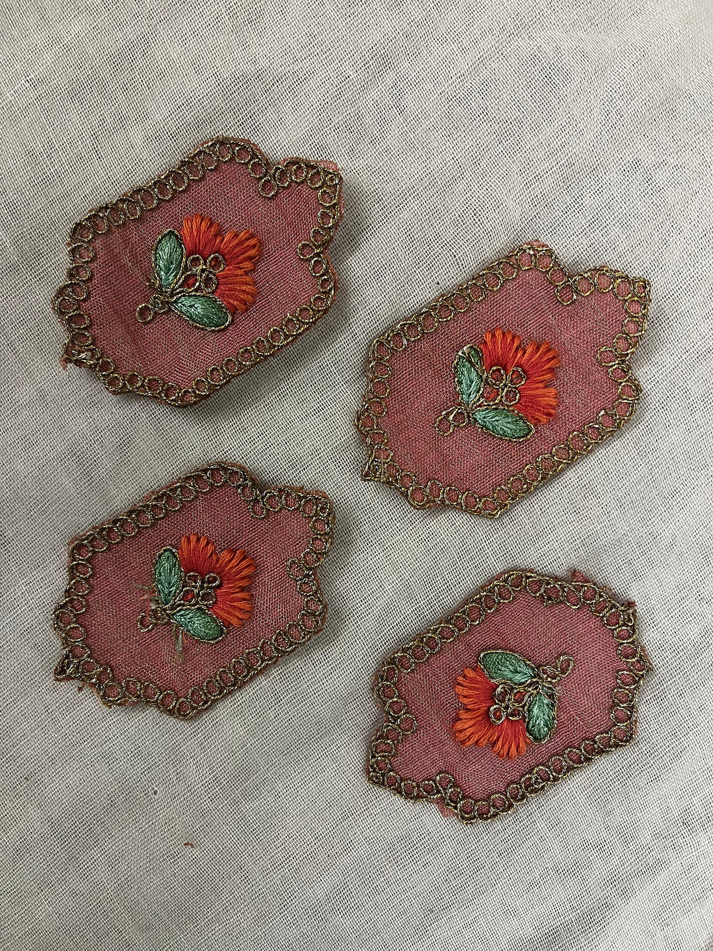 Mauve Hexagonal Floral patch